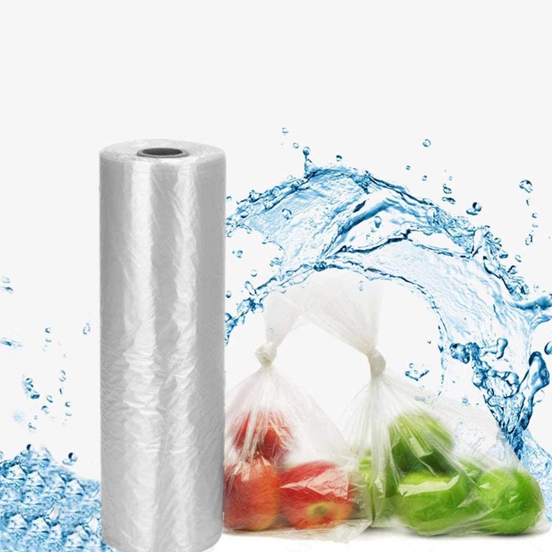 BESTEASY Produce Bags, Clear Plastic - 12" x 16", Durable, Bread, Fruits, Vegetable - 350 Bags/Roll (1 Roll) - Image 1